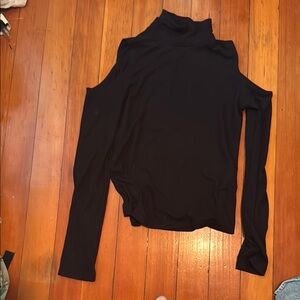 Zara Black Cold Shoulder Blouse